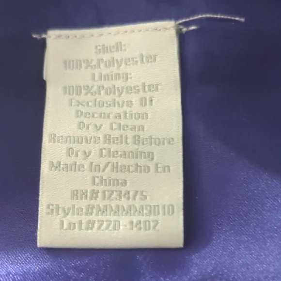 Pearl  Georgina Chapman Royal V-Neck Pleadd Purple Midi Dress Size 6 - Picture 15 of 16